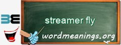 WordMeaning blackboard for streamer fly